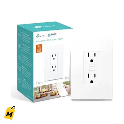 Kasa Smart KP200 Tomacorriente Wifi De Pared Doble Controla con Alexa Google
