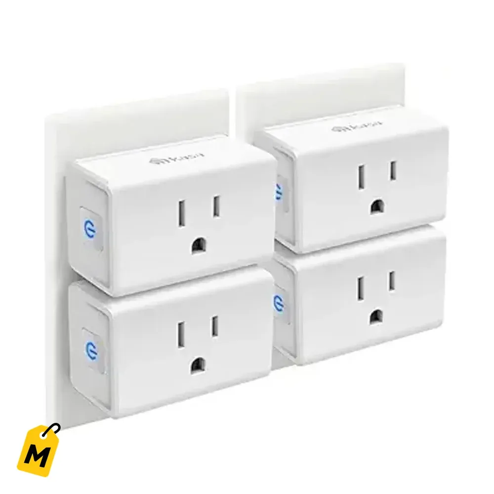 Kasa Smart Plug Mini 15A - Enchufes WiFi Inteligentes para Tu Casa - 4 Pack