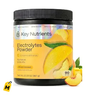 KEY NUTRIENTS Electrolitos y Multivitaminas Durazno Mango - Hidratacion al Maximo