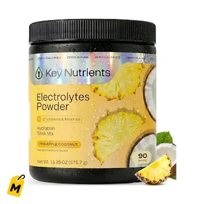 KEY NUTRIENTS Polvo Electrolitos Pina Coco 90 Serv Hidratacion y Energia