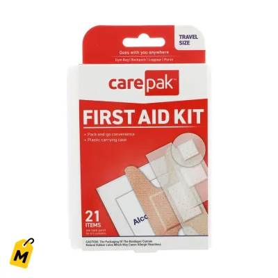 Kit de Primeros Auxilios Carepak para Viaje, 21 Piezas