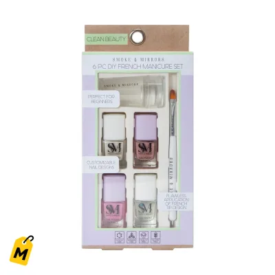 Kit Manicura Francesa DIY Smoke & Mirrors 6 Pzas Unas de Salon en Casa RD