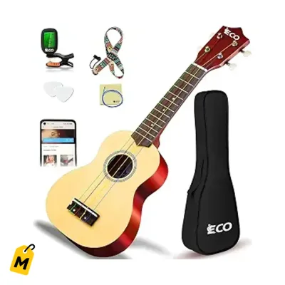 Kit Ukelele Soprano 21 Pulgadas Principiantes Clase Online Estuche Y Mas