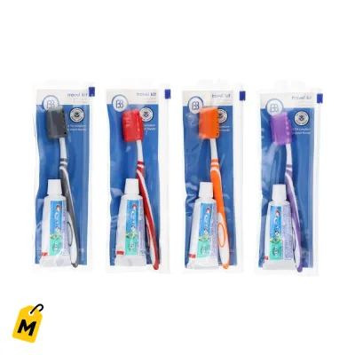 Kit Viajero Cepillo y Pasta Dental pa Adultos Brush Buddies
