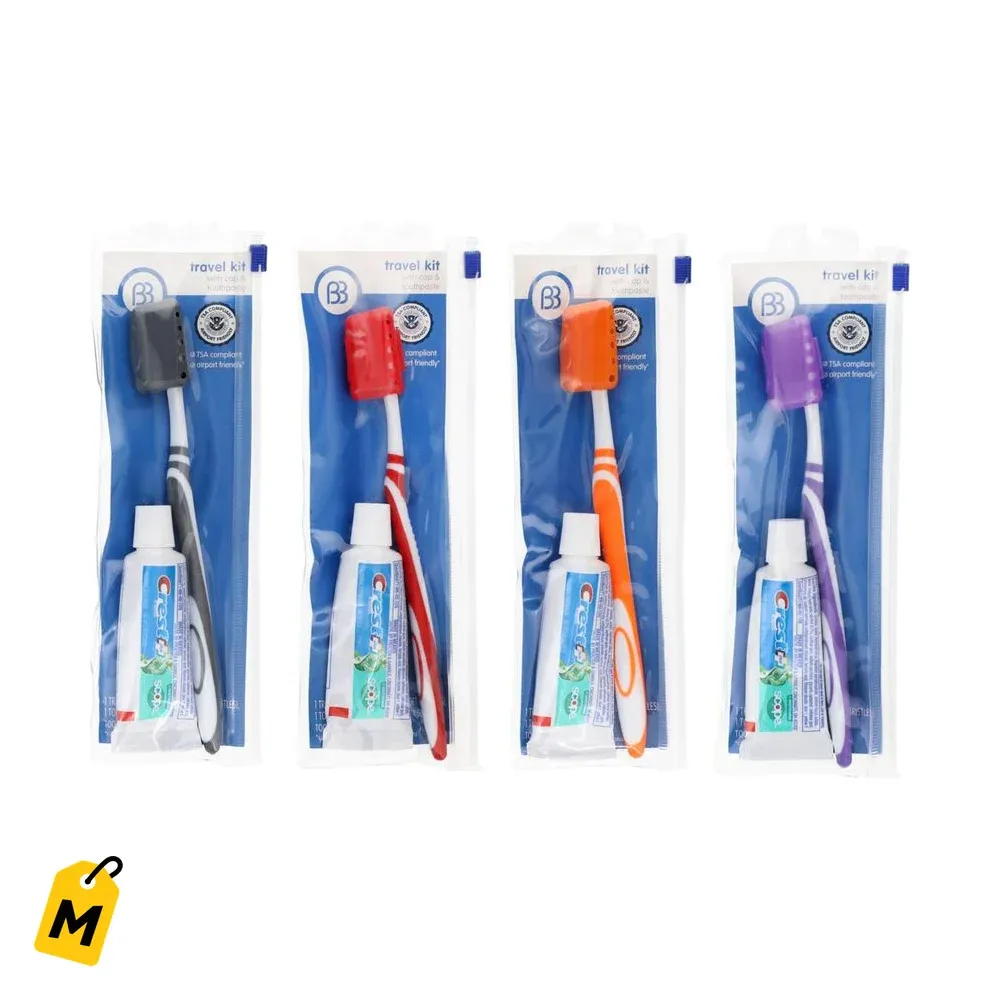 Kit Viajero Cepillo y Pasta Dental pa Adultos Brush Buddies