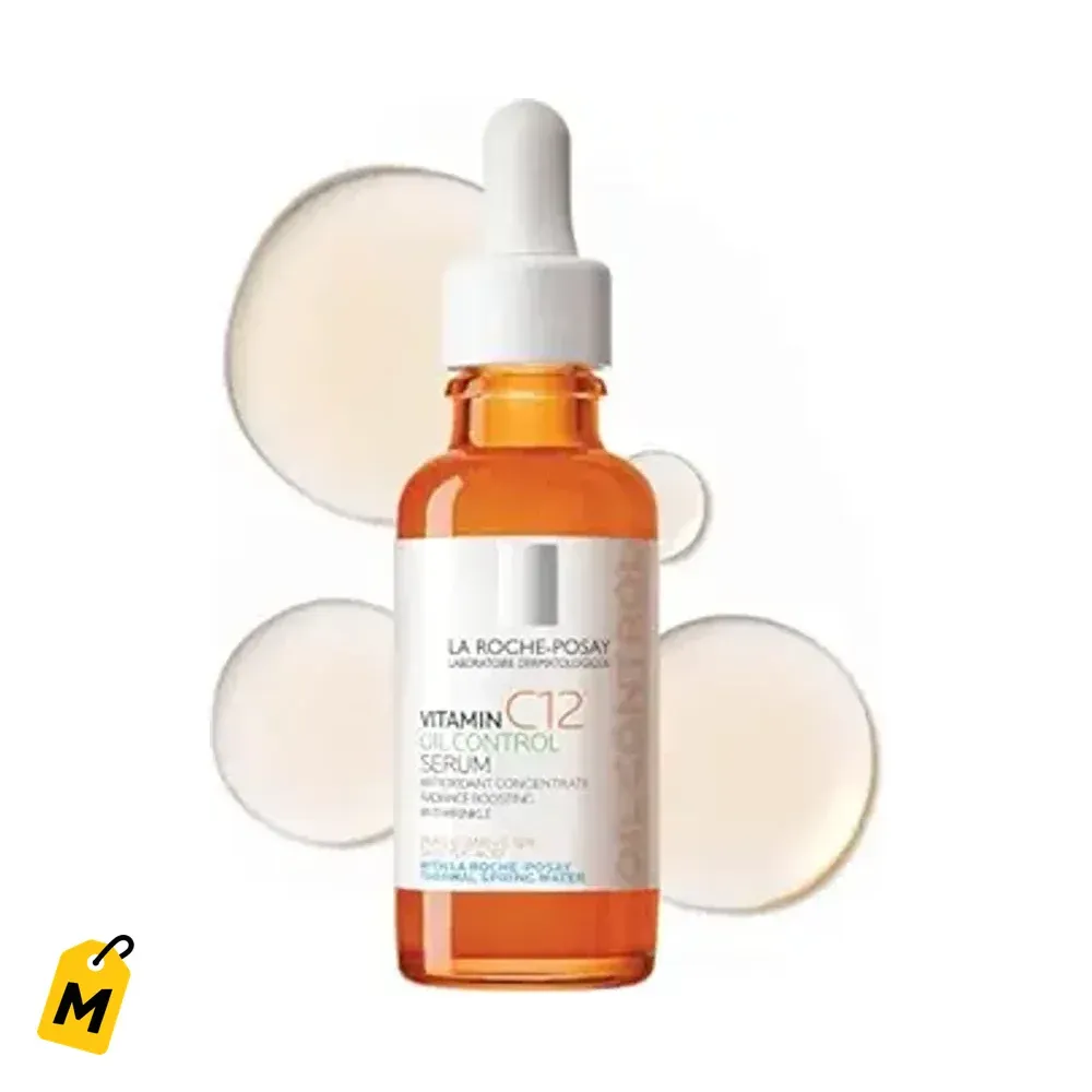 La Roche-Posay Serum Vitamina C, Hialuronico y Salicilico. Brillo, Arrugas y Control Grasa