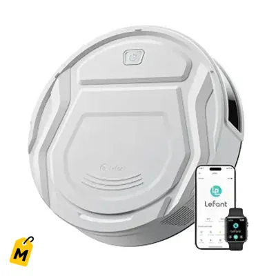 Lefant M210 Pro Robot Aspirador Inteligente: Potencia 2200 Pa, 6 Modos, Carga Auto
