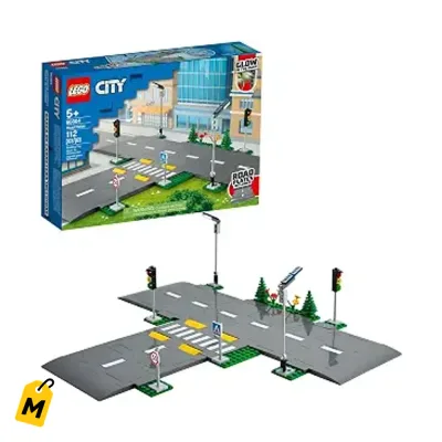 LEGO City Placas Carretera 60304 - Arma tu Ciudad con Luces que Brillan - Regalo Pa Ninos