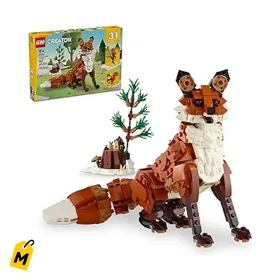 LEGO Creator 3 en 1 Animales del Bosque: Zorro Buho Ardilla - Juguete para Ninos 9+
