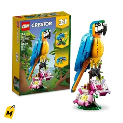 LEGO Creator 3 en 1: Loro, Pez y Rana. Un solo set, tres animales pa la diversion! Ninos 7