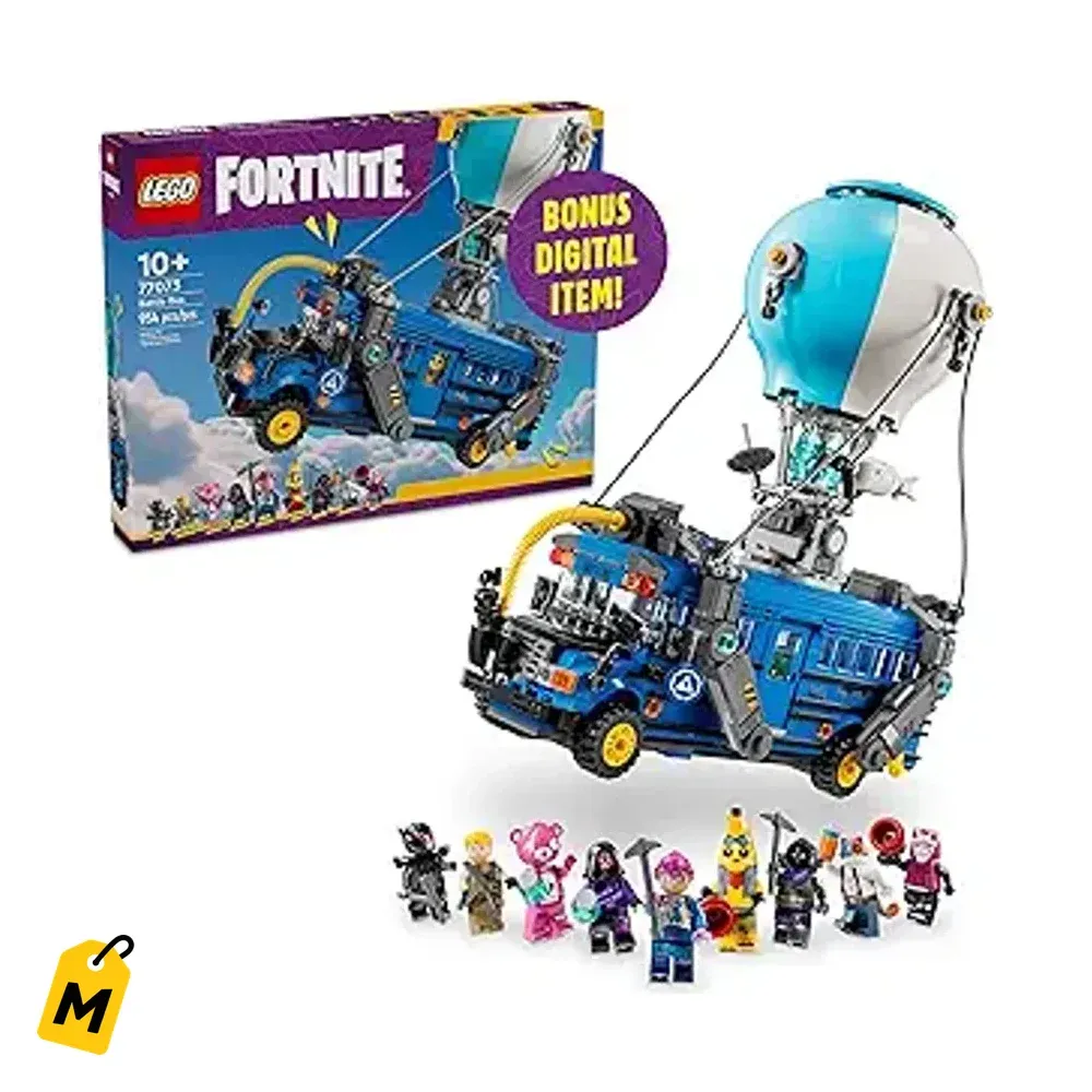 LEGO Fortnite Guagua de Batalla - Juguete Coleccionable con 9 Minifiguras para Ninos