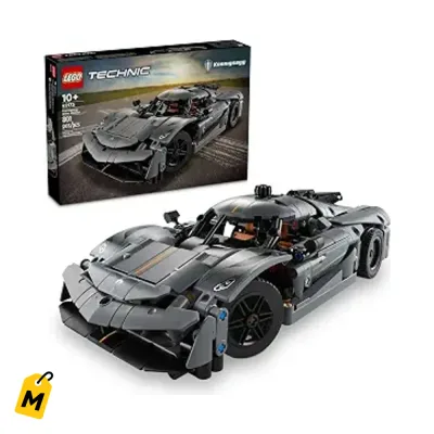 LEGO Technic Koenigsegg Jesko Absolut Gris - Hypercar de Carrera Armable para Ninos