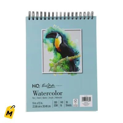 Libreta de Acuarela Grande 9x12 pulgadas para tus Obras de Arte
