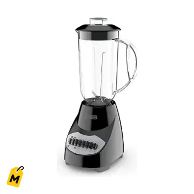 Licuadora BLACK+DECKER Crush Master 10 Velocidades Cuchillas Inoxidables Negra