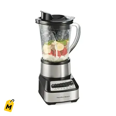 Licuadora Hamilton Beach 700W Pa Batidos Jugos Hielo Jarra Vidrio 40 oz 14 Funciones