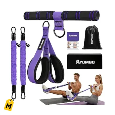 Liga de Ejercicio con Pedal Ajustable y Agarradera para Cuerpo Completo
