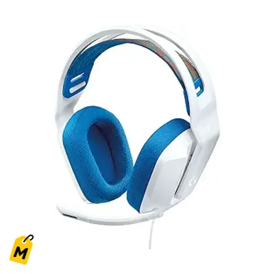 Logitech G335 Audifonos Gaming Con Cable Blanco - Mic Silenciable y Multiplataforma