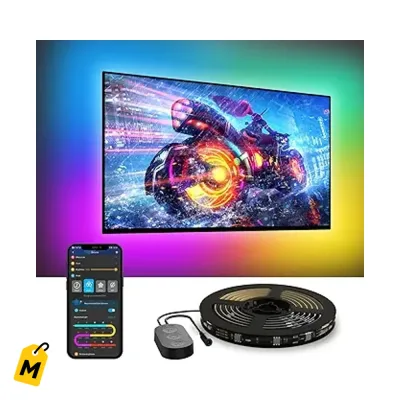 Luces LED Govee RGBIC pa TVs 55-65 pulg. Control por app, Alexa y Google. Sincroniza con m
