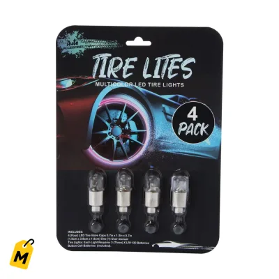 Luces LED Multicolor Pa Gomas 4 Pzas
