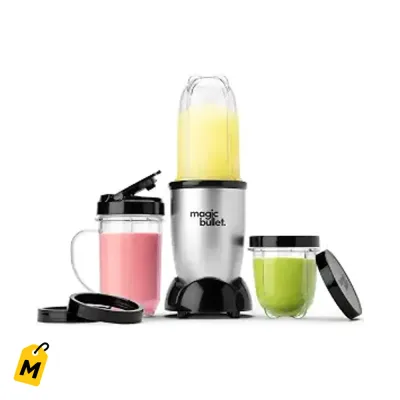 Magic Bullet Licuadora Compacta Plateada - Set de 11 Piezas