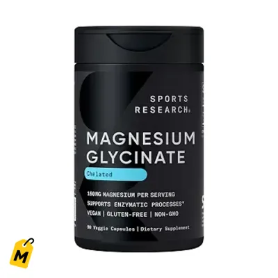 Magnesio Glicinato SR 160mg - Duerme Mejor y Relajate, 90 Capsulas Veganas