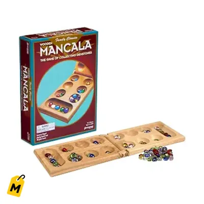 Mancala Pressman: Juego de Mesa Clasico Pa Grandes y Chiquitos | Tablero de Madera