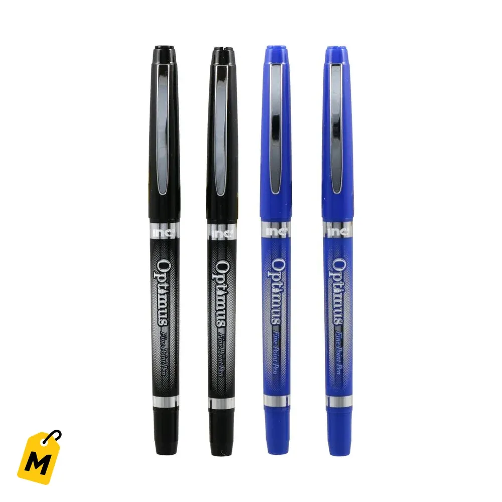 Marcadores Optimus Punta Fina Paquete de 2 Colores Nitidos 1