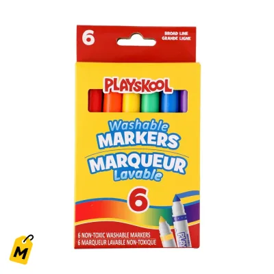 Marcadores Playskool Lavables 6 unid. Colores pa la diversion sin manchas