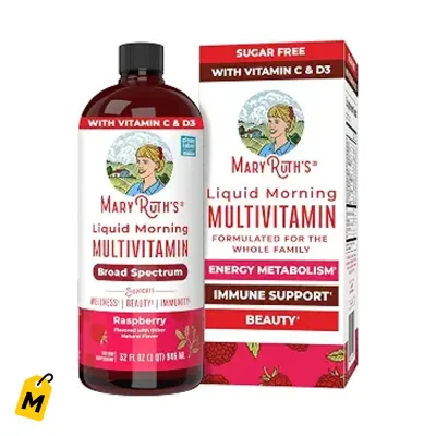 MaryRuths Multivitaminico Liquido pa to la familia | A C D E B6 B12 Zinc Vegan