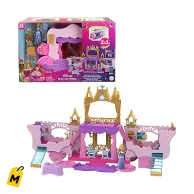 Mattel Princesas Disney: Carruaje a Castillo Magico con Aurora y Amigos