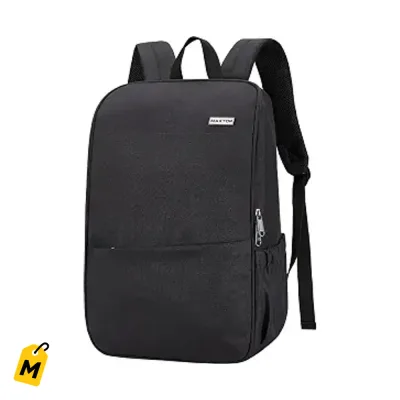 MAXTOP Bulto Antirobo Pa Laptop 15 Pulgadas Negro Resistente al Agua y Con Mucho Espacio