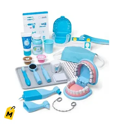 Melissa & Doug Kit Dentista Super Sonrisa 25 Piezas Dientes Grandes Ninos 3+