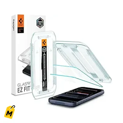 Protector Spigen iPhone 17 16 Pro Vidrio AluminaCore 10H+ Claridad Total 2-Pack