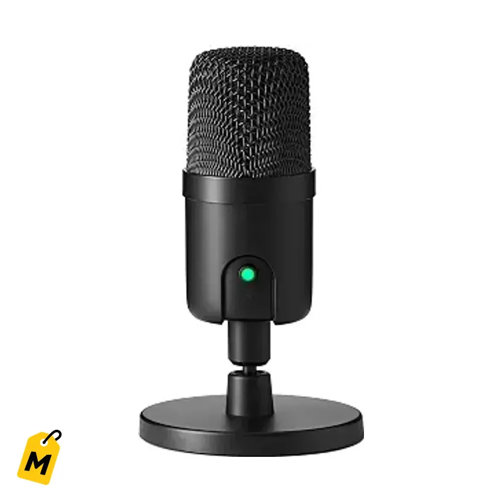 Microfono USB Condensador Amazon Basics pa PC Streaming Grabacion Podcast Base 360