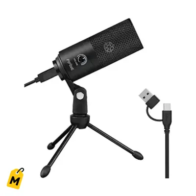 Microfono USB FIFINE K669B: Sonido Pro pa tu PC, Streaming y Reuniones