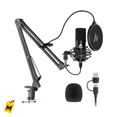Microfono USB MAONO A04 Condensador - Plug & Play Sonido Pro pa PC y Consola