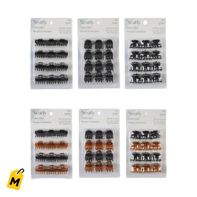 Mini Pinzas Pa El Pelo, 12 Pcs, Estilos Variados
