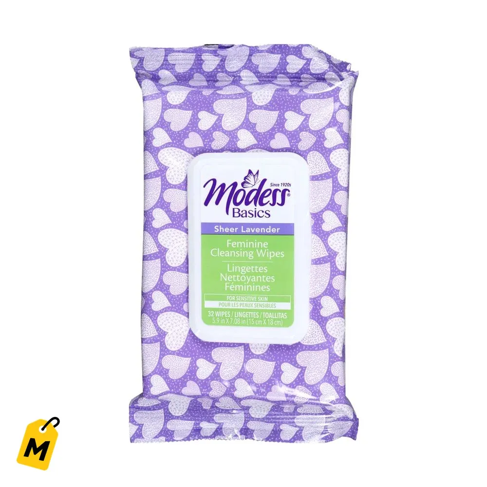 Modess Panitos Limpiadores Femeninos Lavanda - 32 und - Frescura Total