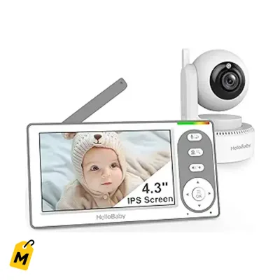 Monitor HelloBaby 4.3 pulgadas pa tu bebe, sin wifi, bateria de 30 horas