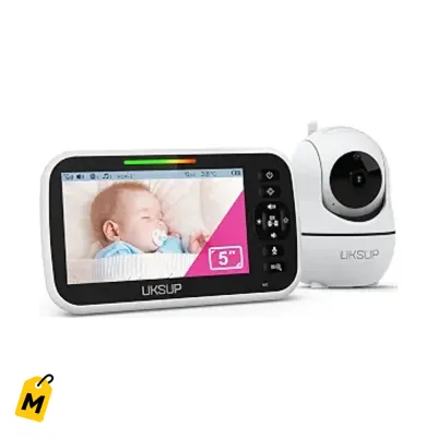 Monitor Bebe UKSUP: Camara Audio, 30h Bateria, Cero WiFi, Tranquilidad Asegurada