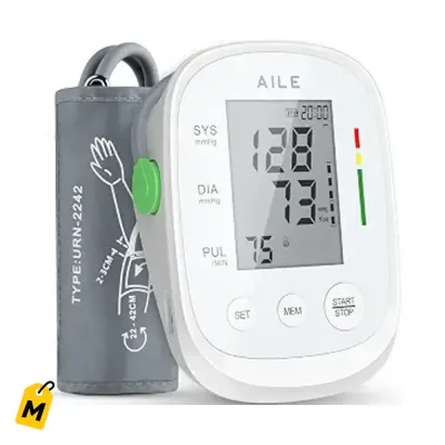 AILE Medidor de Presion Automatico Brazalete Grande Pa Casa y Viajes Blanco