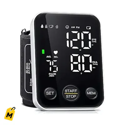 Oklar Monitor de Presion Arterial para Casa y Viaje | Preciso, 240 Memorias, Pantalla LED 