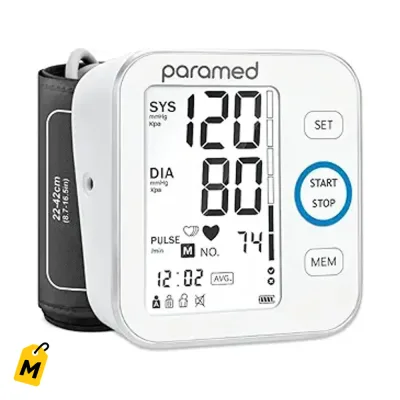 Monitor de Presion Paramed Automatico - Chequeate Facil - Pantalla Grande - Memoria