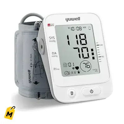 Monitor de Presion yuwell pa Casa - Brazo Grande, Pantalla, Voz, 99 Lecturas