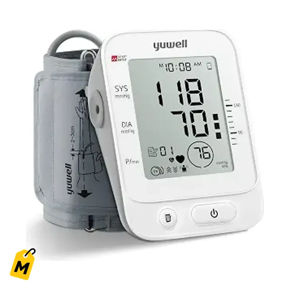 Monitor de Presion yuwell pa Casa - Brazo Grande, Pantalla, Voz, 99 Lecturas