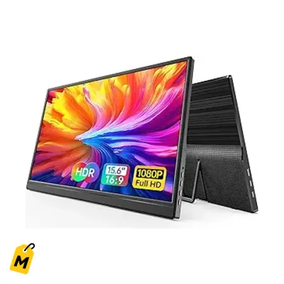 Monitor Portatil WGK 15.6 FHD USB-C HDMI Pa Laptop Consola y Celular