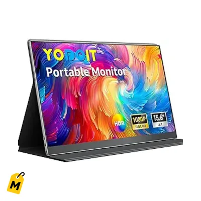 Monitor Portatil Yodoit 15.6 Full HD IPS USB-C Plug & Play pa to lo tuyo