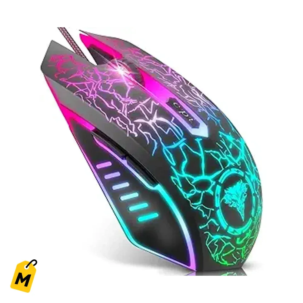 Mouse Gamer BENGOO RGB Ergonomico 3600 DPI para PC y Laptop