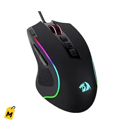 Mouse Gaming Redragon M612 Cable RGB 8000 DPI Botones Programables