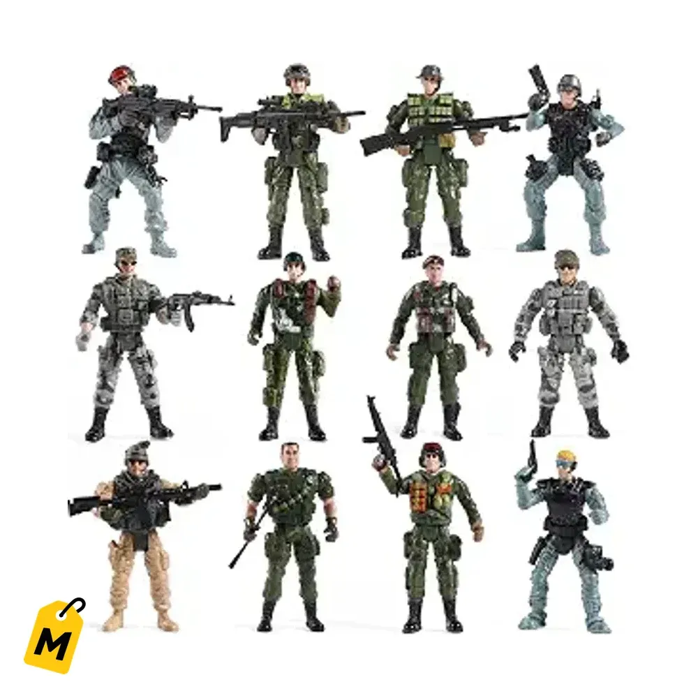 Mr.River Soldaditos Ejercito y SWAT 12 Pzas pa la Gozadera de los Ninos